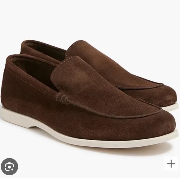 J. Crew Factory Dark Brown Venetian Leather Loafers - Picture 1 of 10